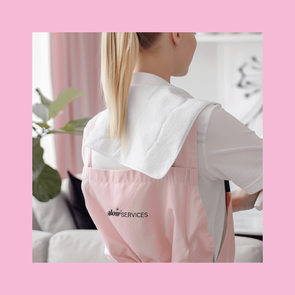 mockup tablier entreprise de nettoyage Glow services