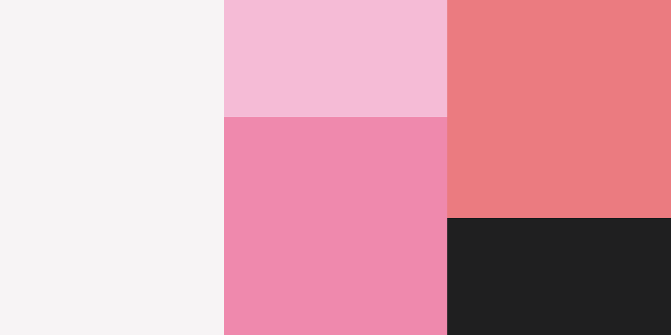 palette de couleur Glow services pink design