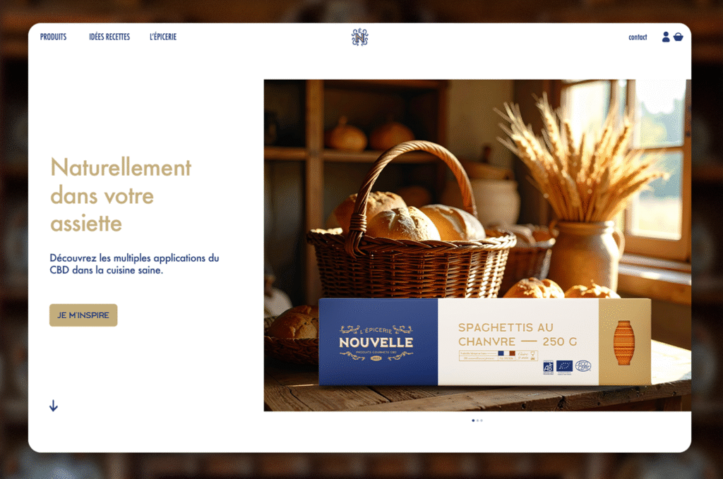 Webdesign pour marque edibles CBD bio français